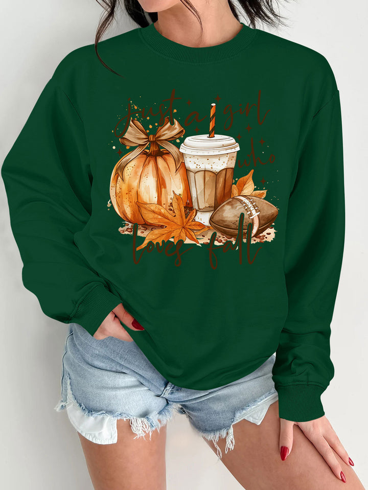 Kvinnors sweatshirt med höstmotiv och inspirerande tryck Mirla-Eva Jonsson