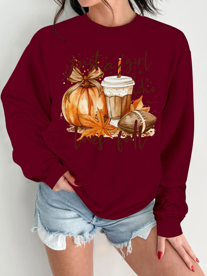 Kvinnors sweatshirt med höstmotiv och inspirerande tryck Mirla-Eva Jonsson