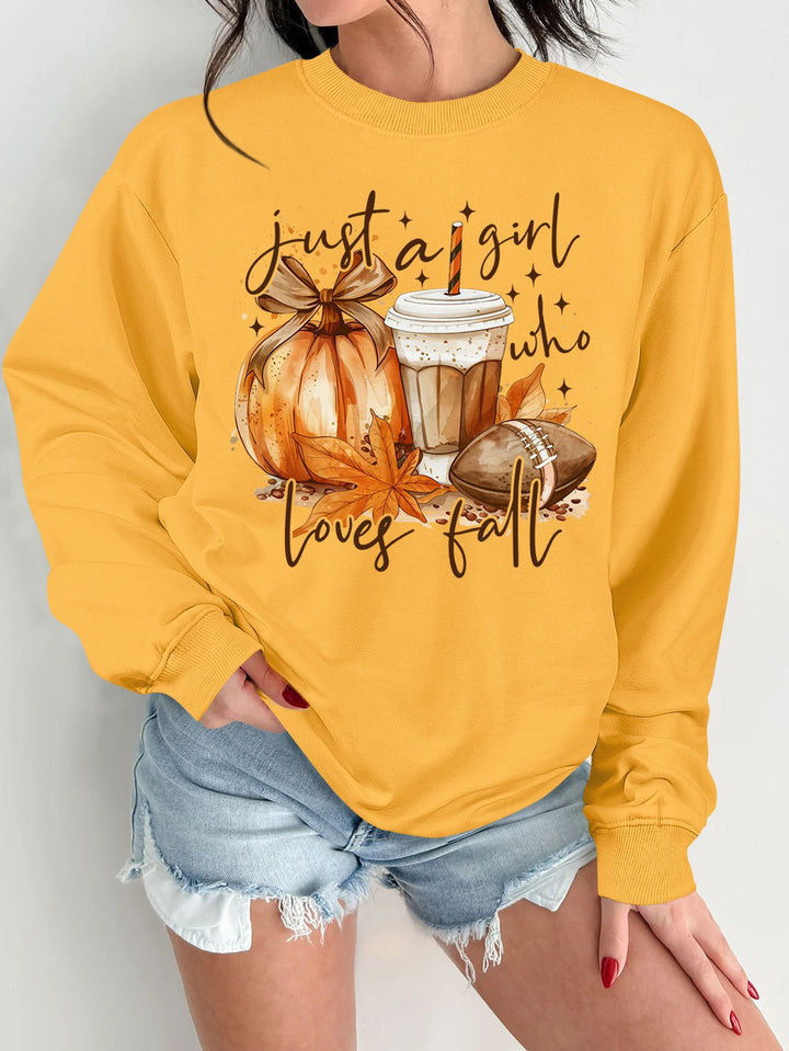 Kvinnors sweatshirt med höstmotiv och inspirerande tryck Mirla-Eva Jonsson