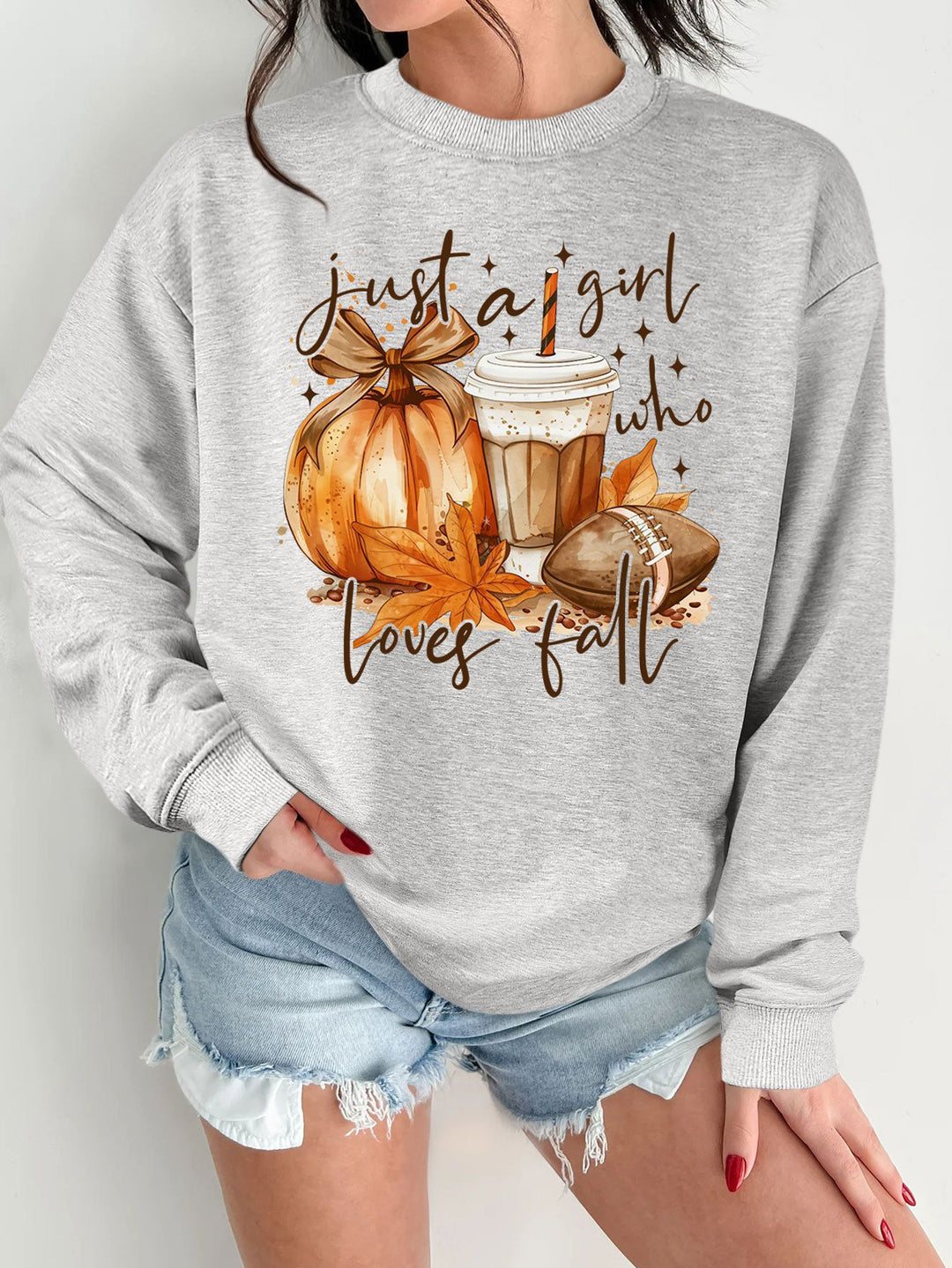 Kvinnors sweatshirt med höstmotiv och inspirerande tryck Mirla-Eva Jonsson