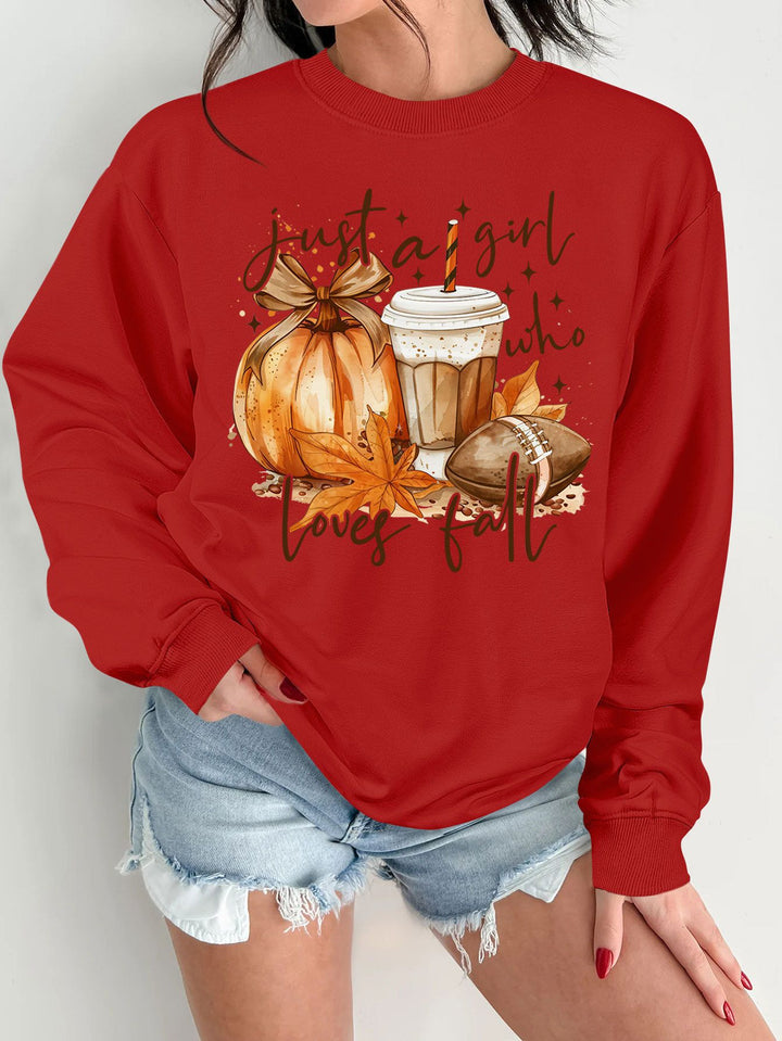 Kvinnors sweatshirt med höstmotiv och inspirerande tryck Mirla-Eva Jonsson