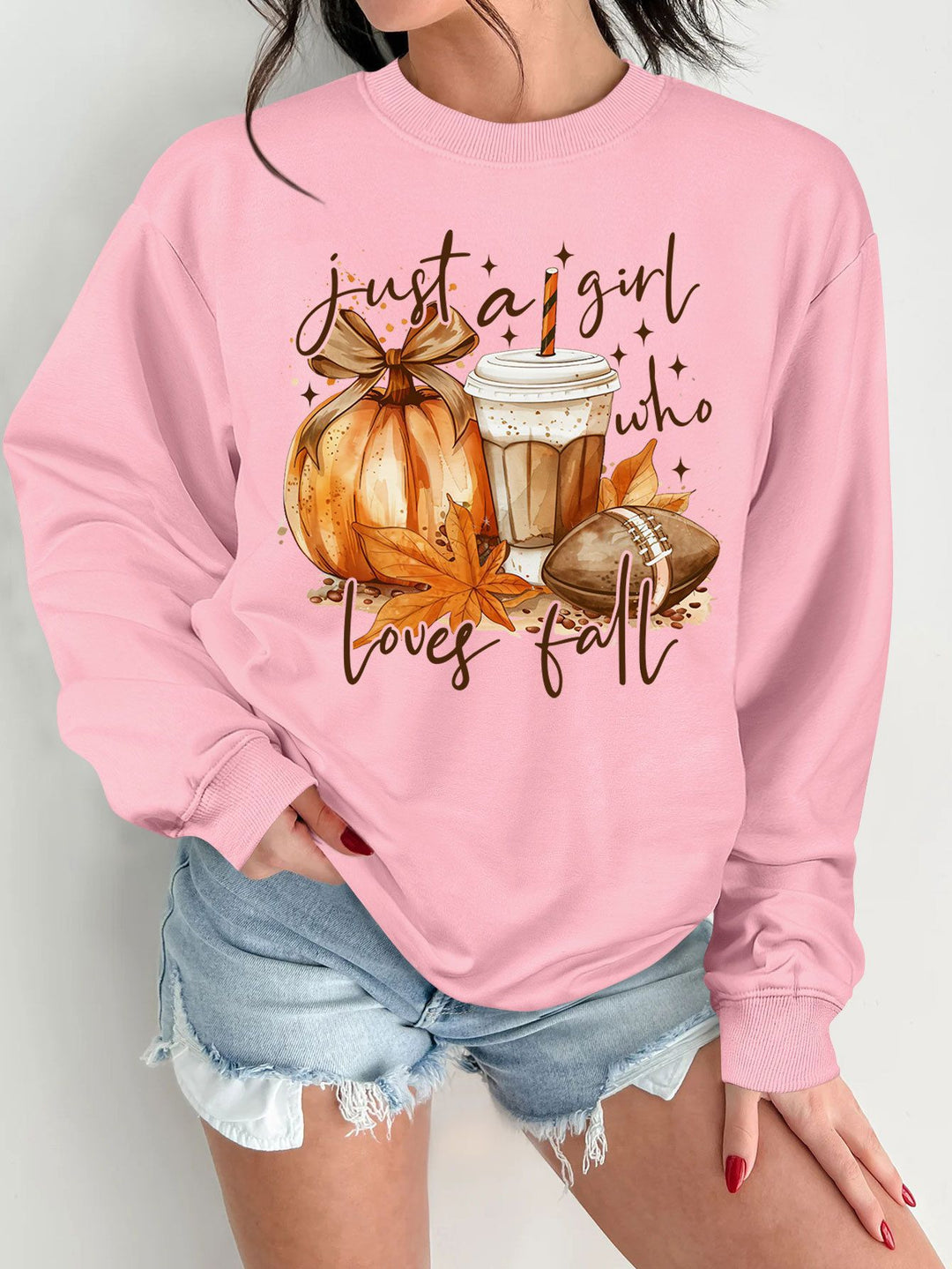 Kvinnors sweatshirt med höstmotiv och inspirerande tryck Mirla-Eva Jonsson