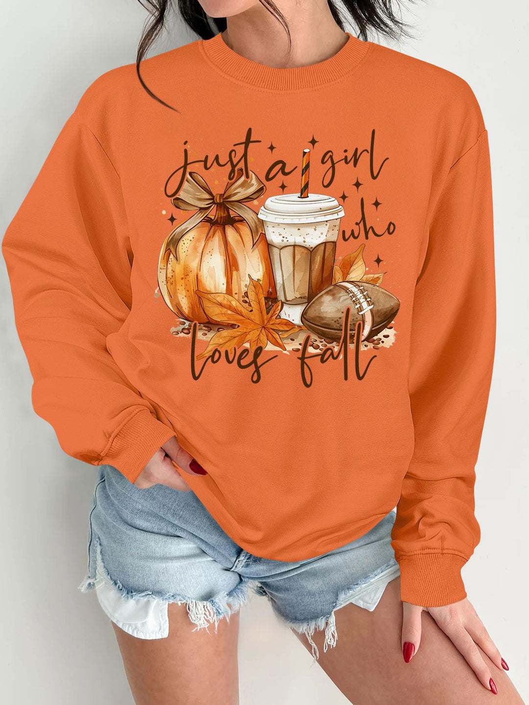 Kvinnors sweatshirt med höstmotiv och inspirerande tryck Mirla-Eva Jonsson