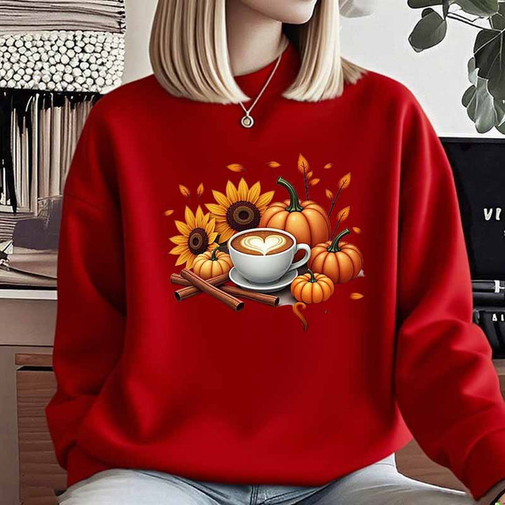 Kvinnors sweatshirt med höstmotiv och specialtryck Mirla-Eva Jonsson