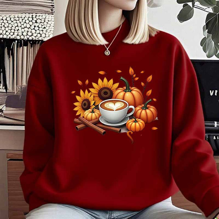 Kvinnors sweatshirt med höstmotiv och specialtryck Mirla-Eva Jonsson