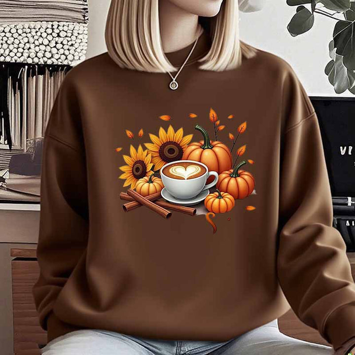 Kvinnors sweatshirt med höstmotiv och specialtryck Mirla-Eva Jonsson