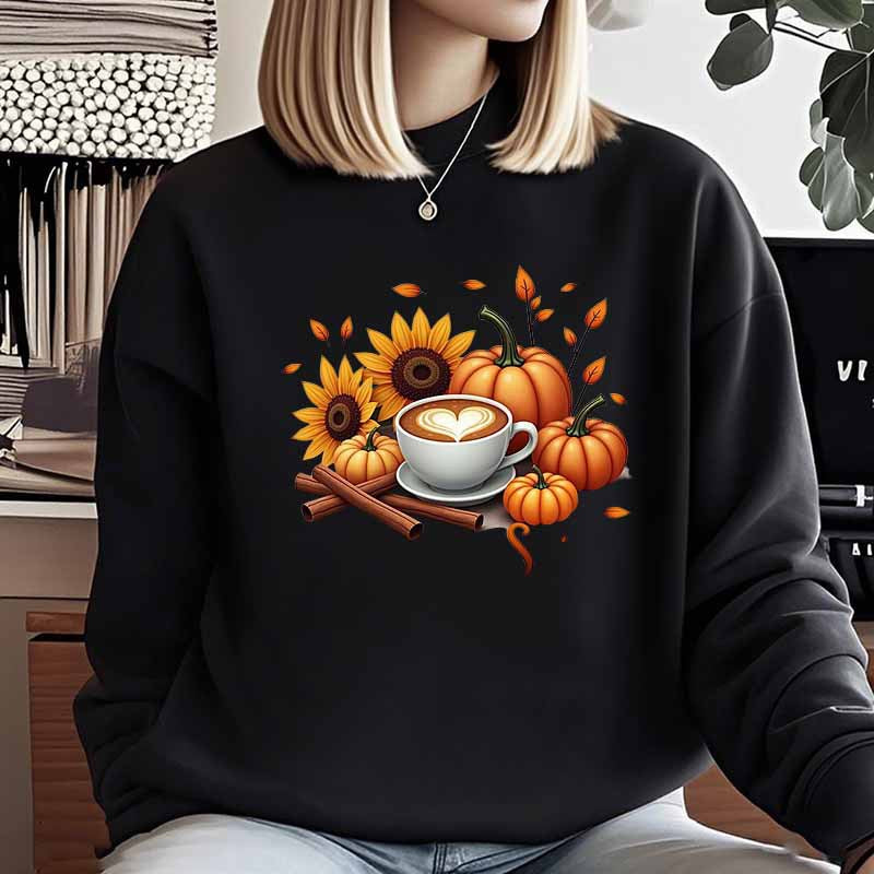 Kvinnors sweatshirt med höstmotiv och specialtryck Mirla-Eva Jonsson
