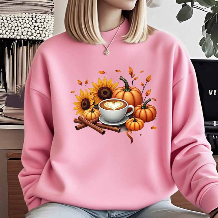Kvinnors sweatshirt med höstmotiv och specialtryck Mirla-Eva Jonsson