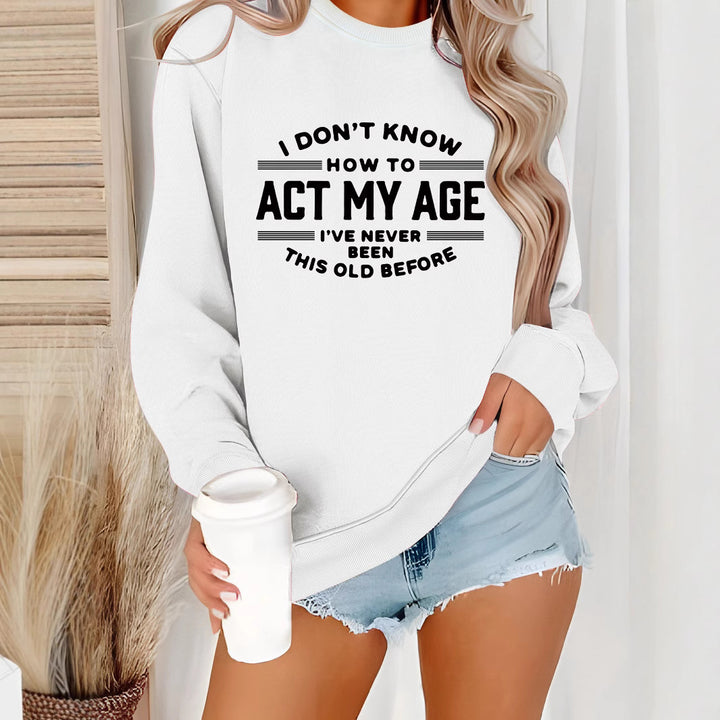 Kvinnors sweatshirt med humoristiskt tryck och avslappnad passform Mirla-Eva Jonsson