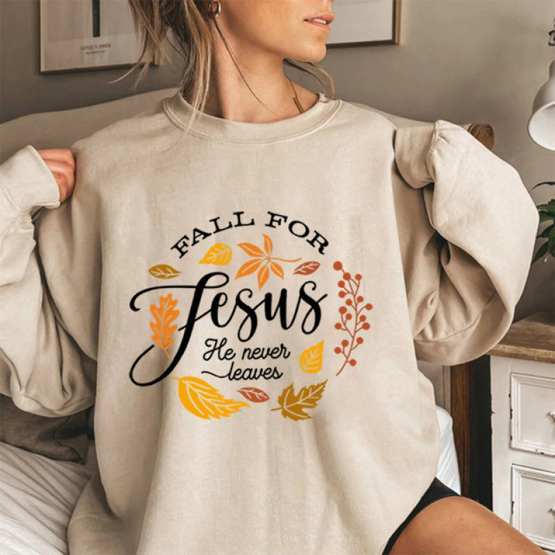 Kvinnors sweatshirt med inspirerande botanisk höstdesign och behagligt mjukt innerfoder Mirla-Eva Jonsson