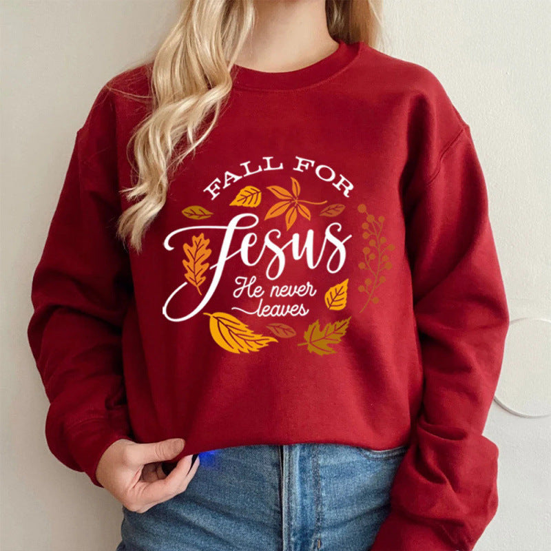 Kvinnors sweatshirt med inspirerande botanisk höstdesign och behagligt mjukt innerfoder Mirla-Eva Jonsson
