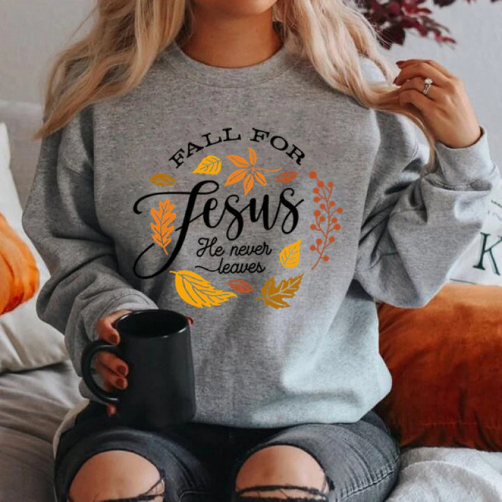 Kvinnors sweatshirt med inspirerande botanisk höstdesign och behagligt mjukt innerfoder Mirla-Eva Jonsson