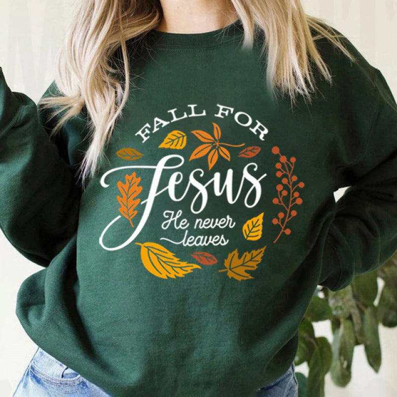 Kvinnors sweatshirt med inspirerande botanisk höstdesign och behagligt mjukt innerfoder Mirla-Eva Jonsson