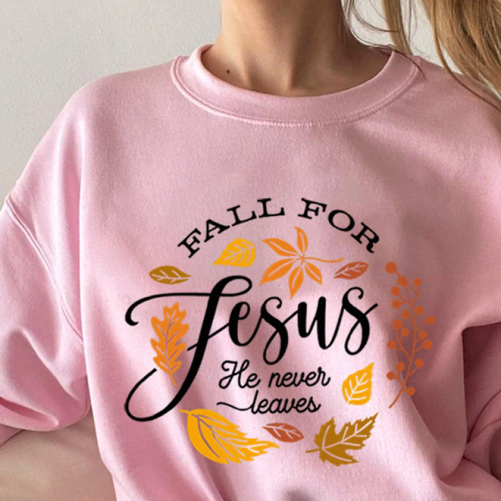 Kvinnors sweatshirt med inspirerande botanisk höstdesign och behagligt mjukt innerfoder Mirla-Eva Jonsson