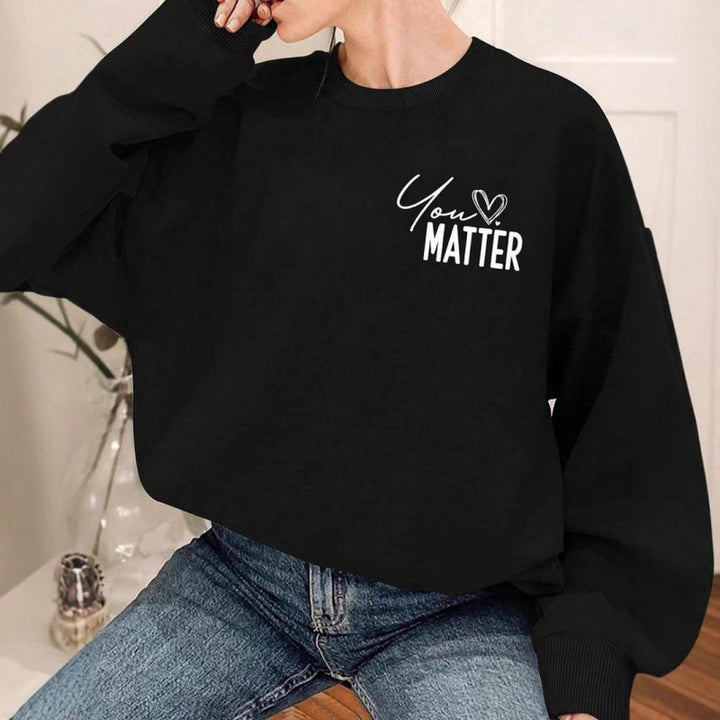 Kvinnors sweatshirt med inspirerande design och avslappnad passform Mirla-Eva Jonsson