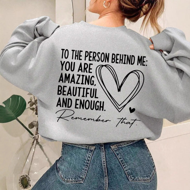 Kvinnors sweatshirt med inspirerande design och avslappnad passform Mirla-Eva Jonsson