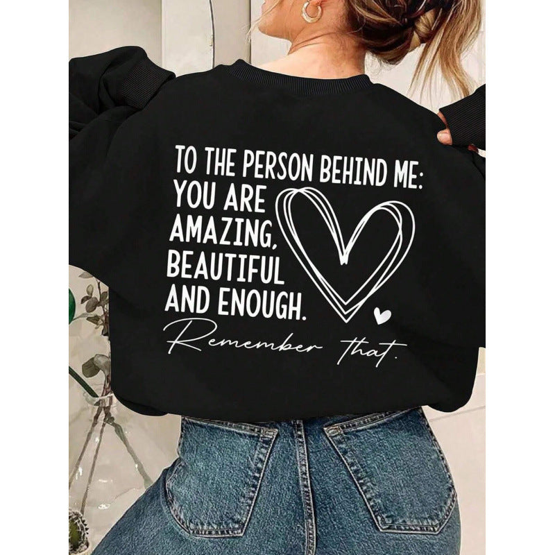 Kvinnors sweatshirt med inspirerande design och avslappnad passform Mirla-Eva Jonsson