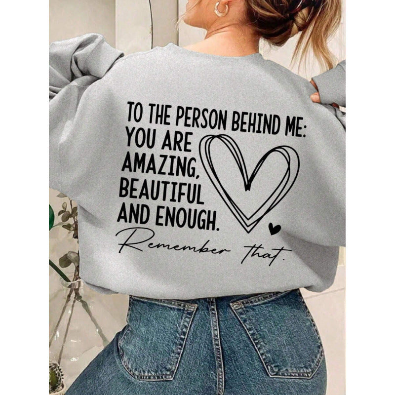 Kvinnors sweatshirt med inspirerande design och avslappnad passform Mirla-Eva Jonsson