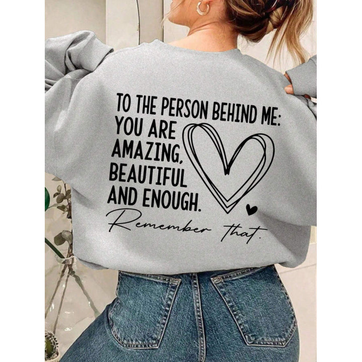 Kvinnors sweatshirt med inspirerande design och avslappnad passform Mirla-Eva Jonsson