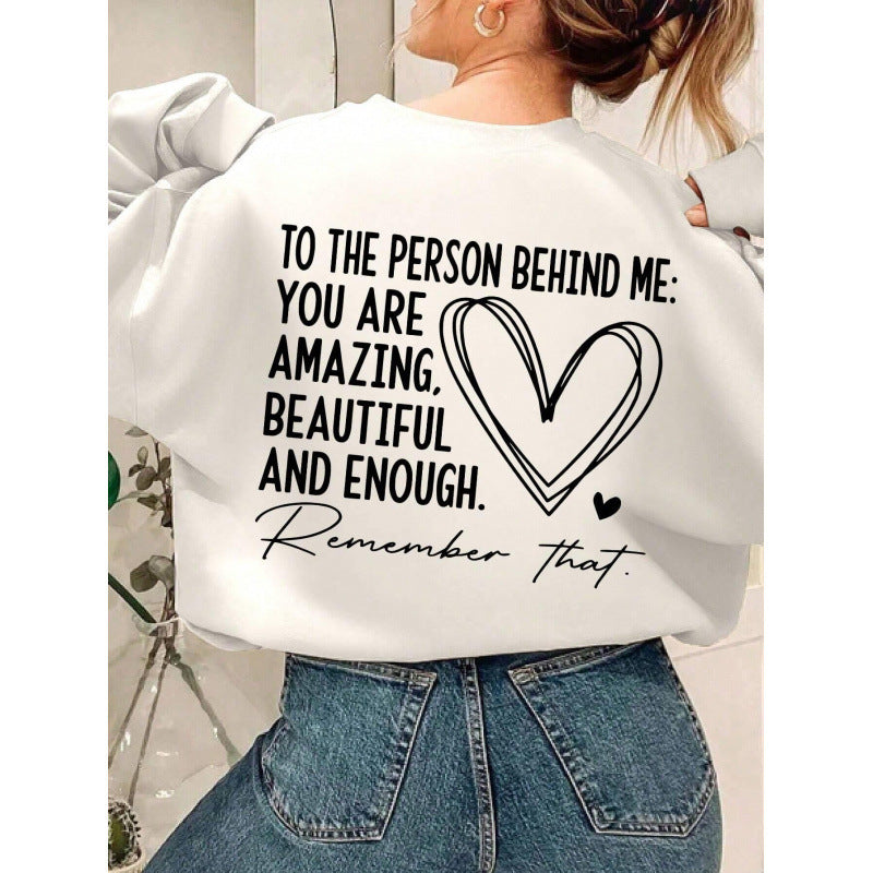 Kvinnors sweatshirt med inspirerande design och avslappnad passform Mirla-Eva Jonsson