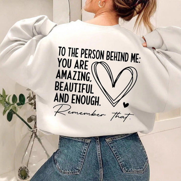 Kvinnors sweatshirt med inspirerande design och avslappnad passform Mirla-Eva Jonsson