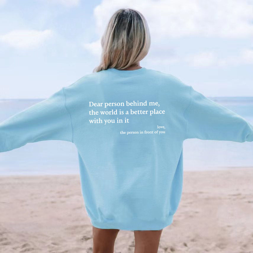 Kvinnors sweatshirt med inspirerande design och bekväm passform Mirla-Eva Jonsson
