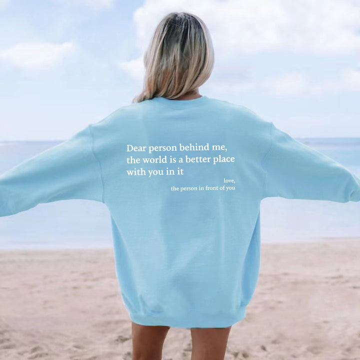 Kvinnors sweatshirt med inspirerande design och bekväm passform Mirla-Eva Jonsson