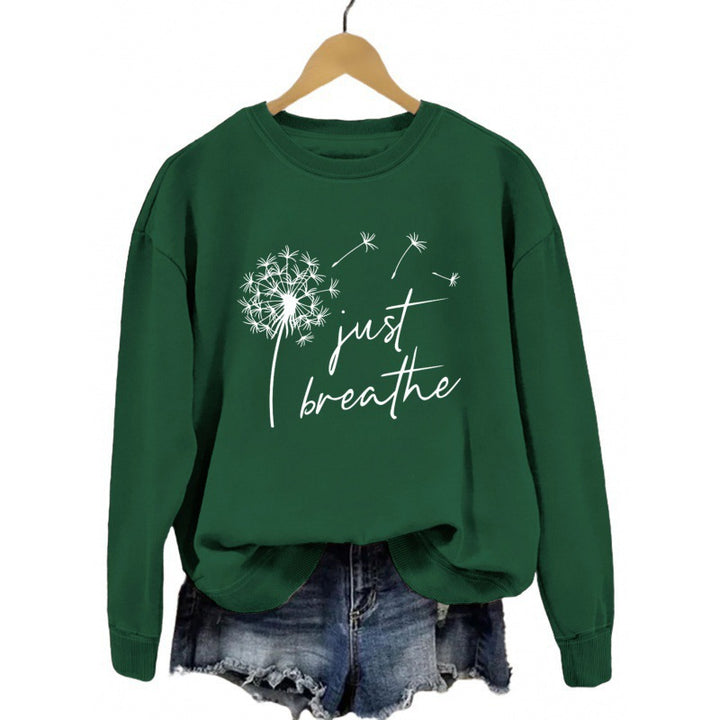Kvinnors sweatshirt med inspirerande maskrosmotiv Mirla-Eva Jonsson