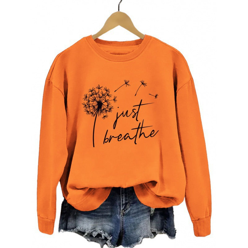 Kvinnors sweatshirt med inspirerande maskrosmotiv Mirla-Eva Jonsson