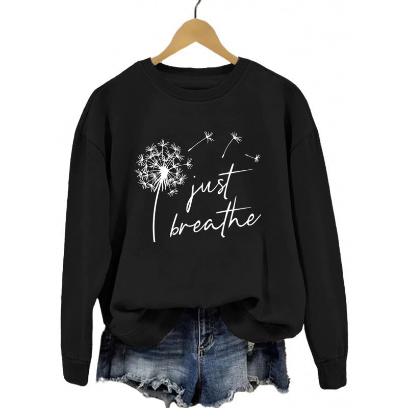 Kvinnors sweatshirt med inspirerande maskrosmotiv Mirla-Eva Jonsson