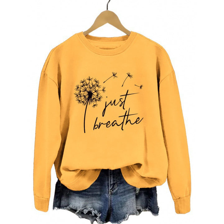 Kvinnors sweatshirt med inspirerande maskrosmotiv Mirla-Eva Jonsson