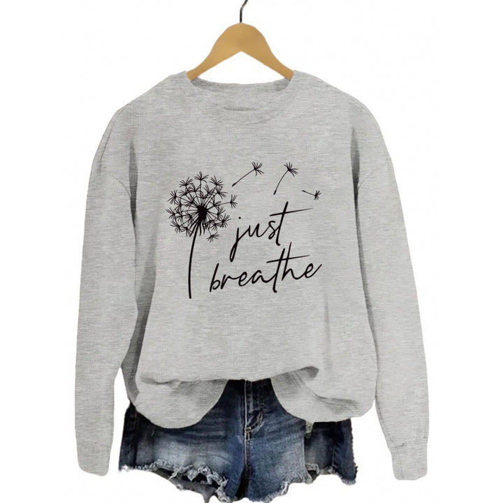Kvinnors sweatshirt med inspirerande maskrosmotiv Mirla-Eva Jonsson