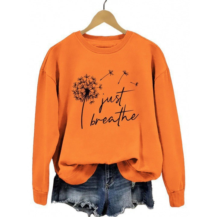Kvinnors sweatshirt med inspirerande maskrosmotiv Mirla-Eva Jonsson