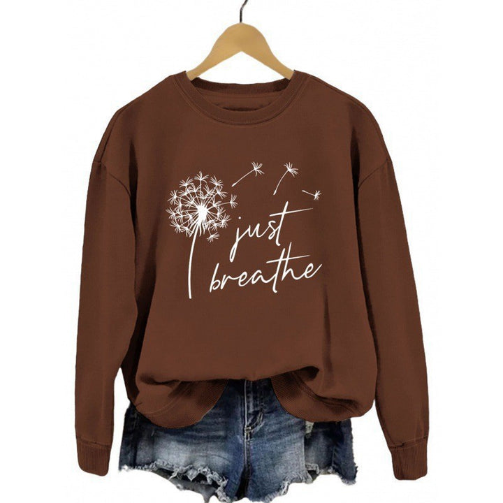 Kvinnors sweatshirt med inspirerande maskrosmotiv Mirla-Eva Jonsson