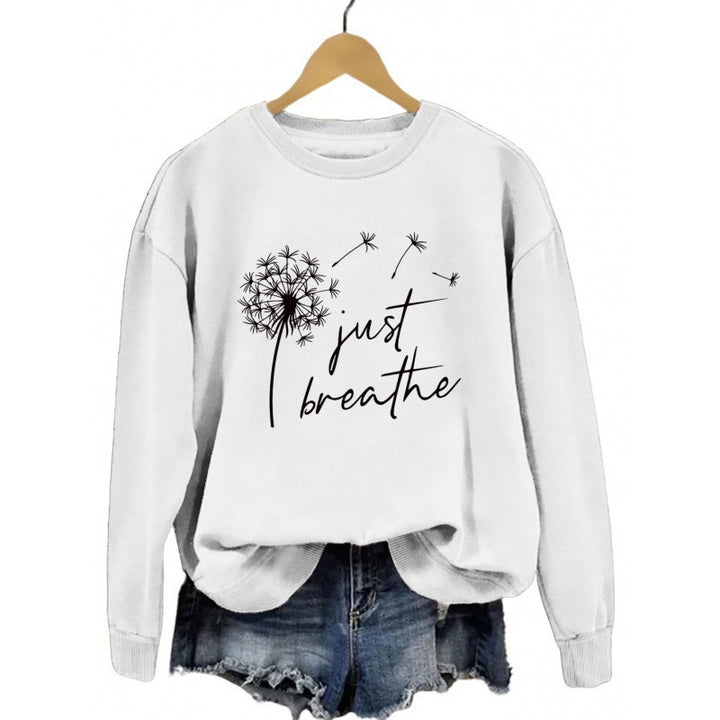 Kvinnors sweatshirt med inspirerande maskrosmotiv Mirla-Eva Jonsson