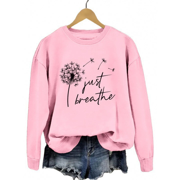 Kvinnors sweatshirt med inspirerande maskrosmotiv Mirla-Eva Jonsson