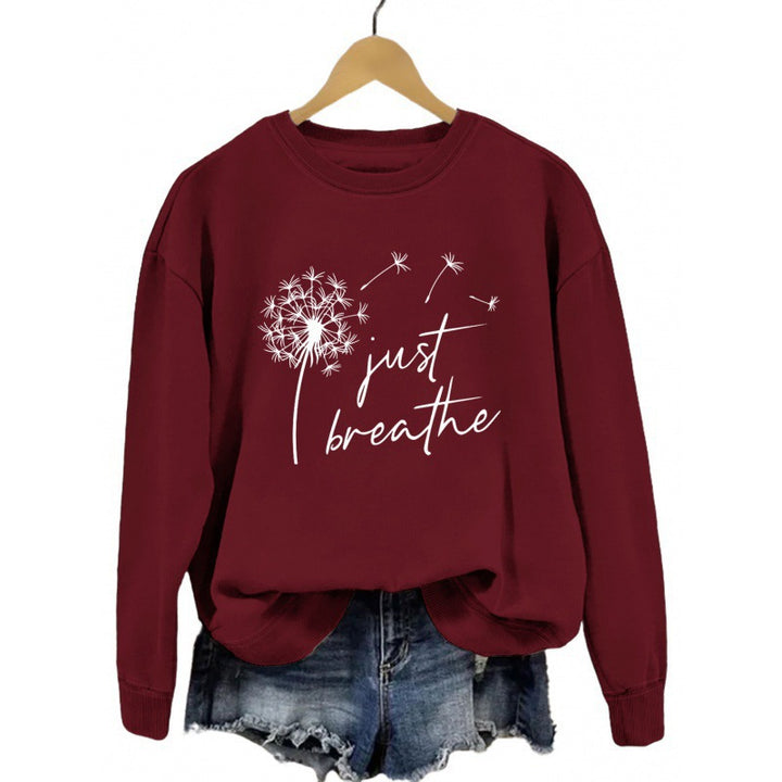 Kvinnors sweatshirt med inspirerande maskrosmotiv Mirla-Eva Jonsson
