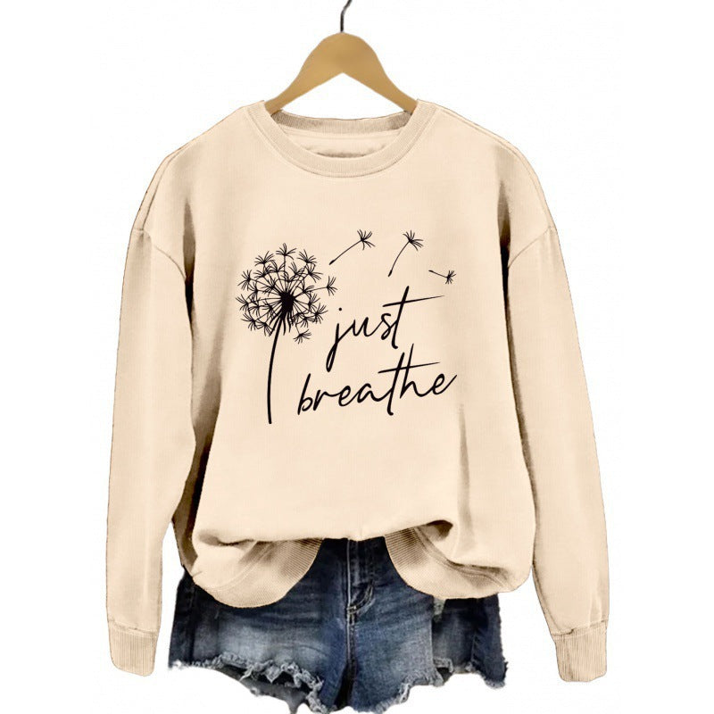 Kvinnors sweatshirt med inspirerande maskrosmotiv Mirla-Eva Jonsson