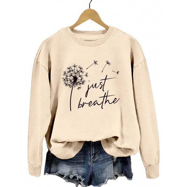 Kvinnors sweatshirt med inspirerande maskrosmotiv Mirla-Eva Jonsson