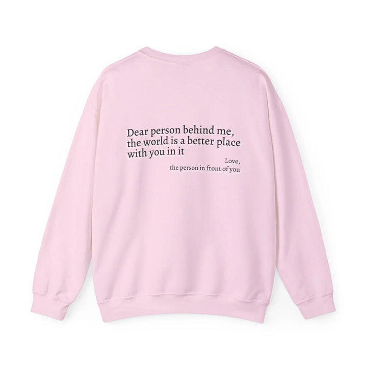 Kvinnors sweatshirt med inspirerande text Mirla-Eva Jonsson