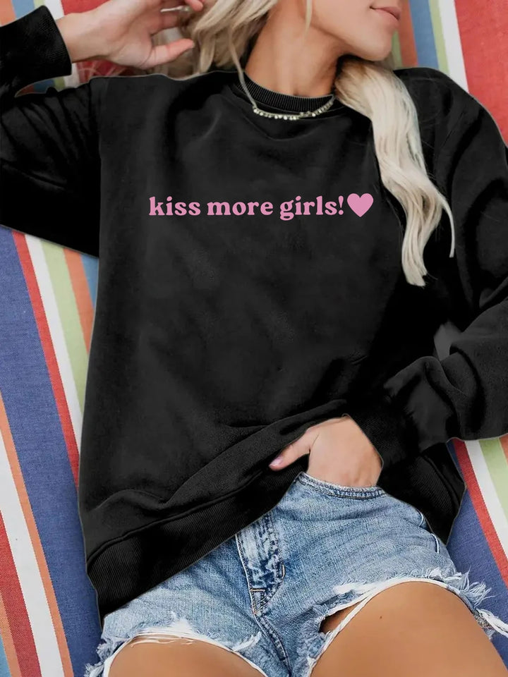 Kvinnors sweatshirt med inspirerande text och avslappnad passform Mirla-Eva Jonsson