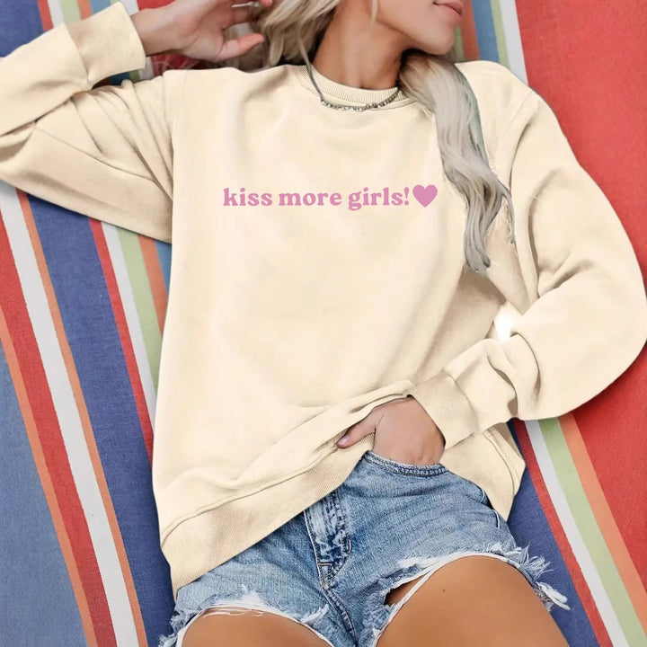 Kvinnors sweatshirt med inspirerande text och avslappnad passform Mirla-Eva Jonsson