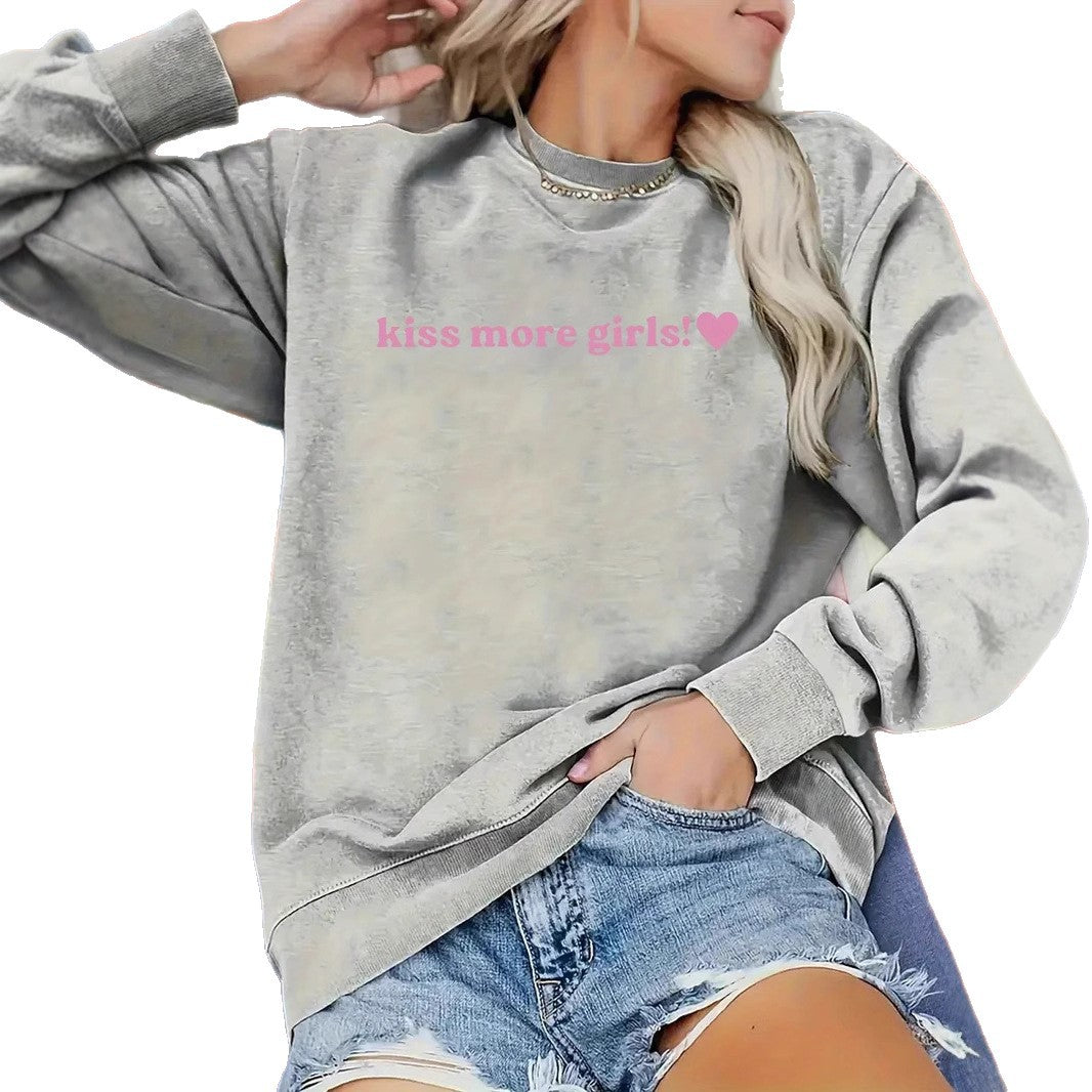 Kvinnors sweatshirt med inspirerande text och avslappnad passform Mirla-Eva Jonsson