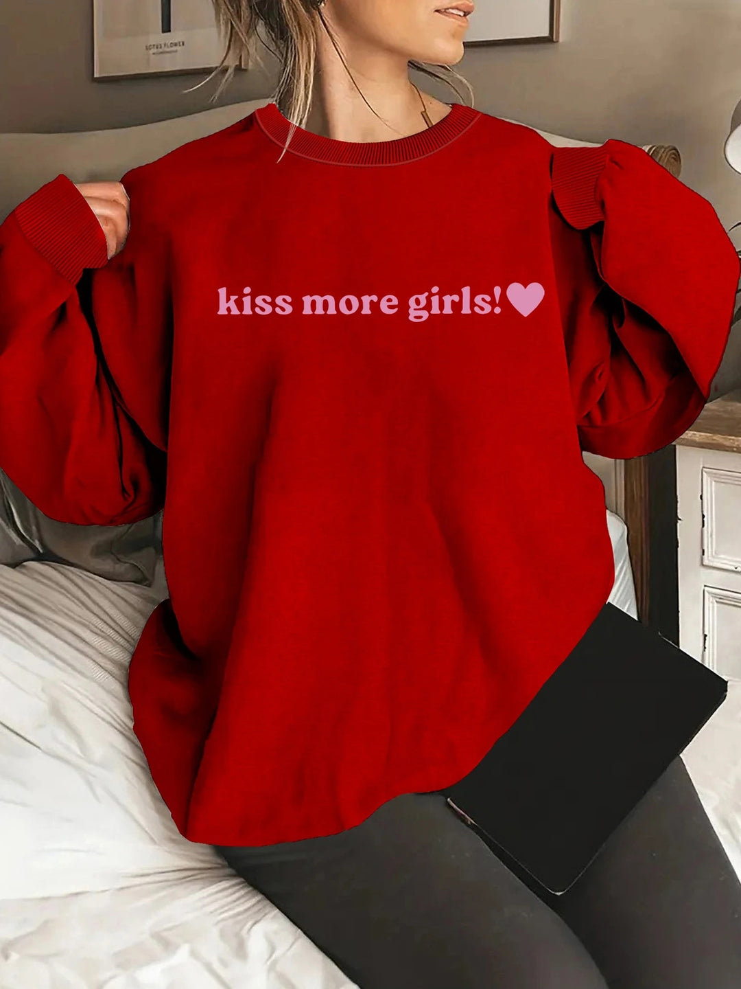 Kvinnors sweatshirt med inspirerande text och avslappnad passform Mirla-Eva Jonsson