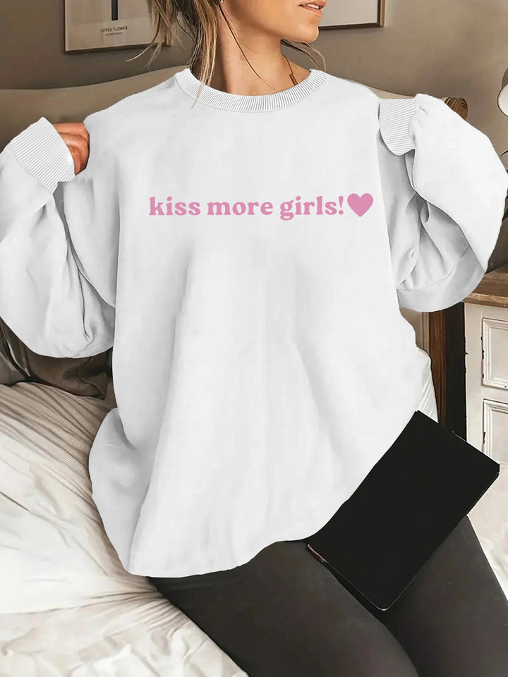 Kvinnors sweatshirt med inspirerande text och avslappnad passform Mirla-Eva Jonsson
