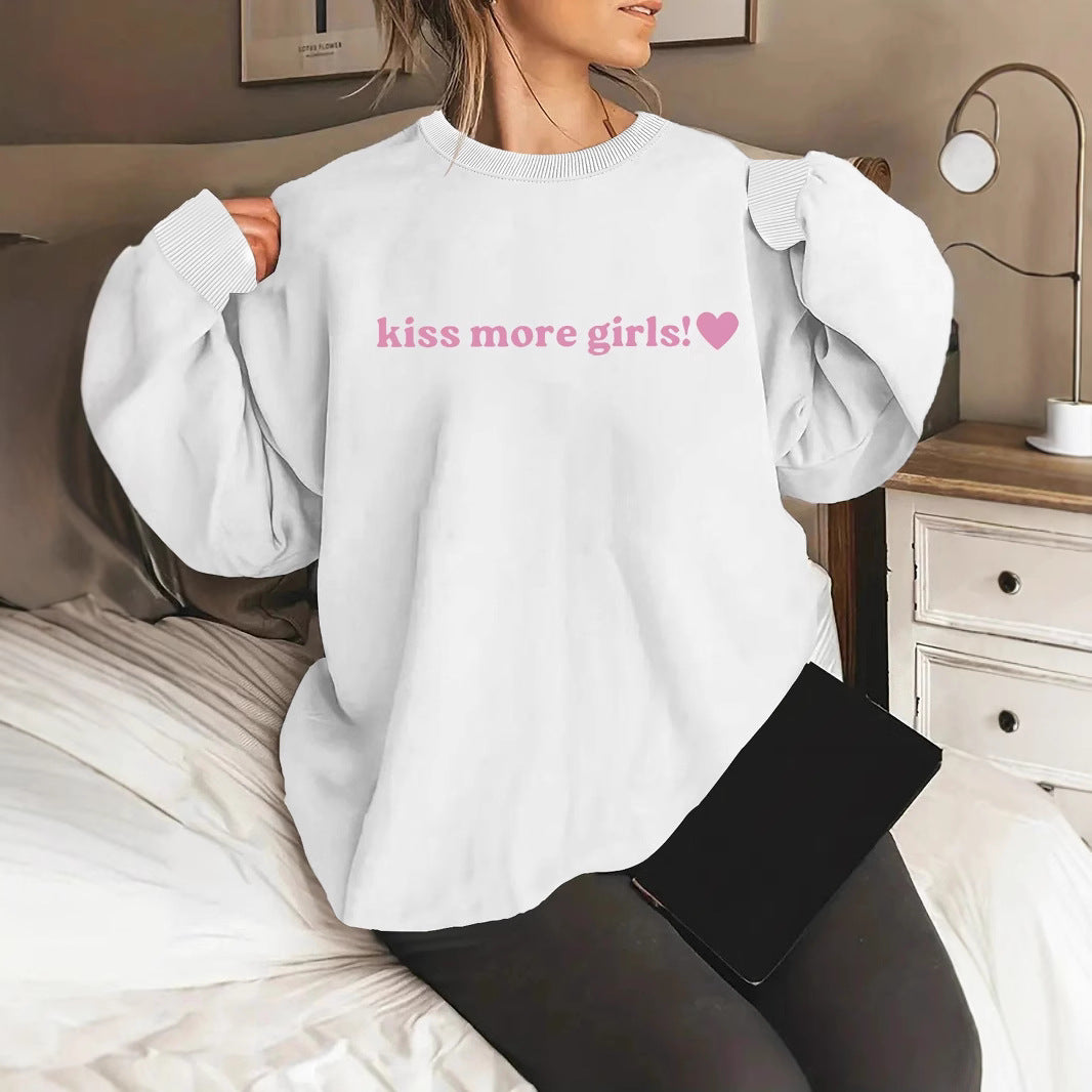 Kvinnors sweatshirt med inspirerande text och avslappnad passform Mirla-Eva Jonsson
