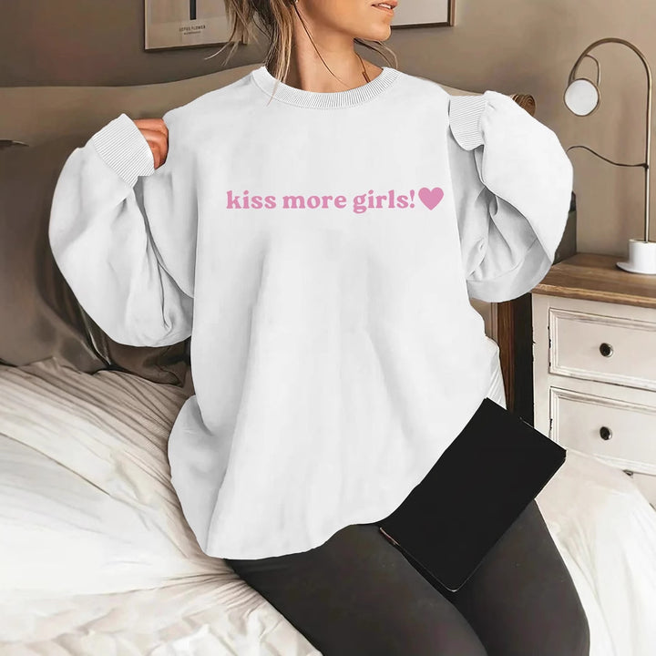 Kvinnors sweatshirt med inspirerande text och avslappnad passform Mirla-Eva Jonsson