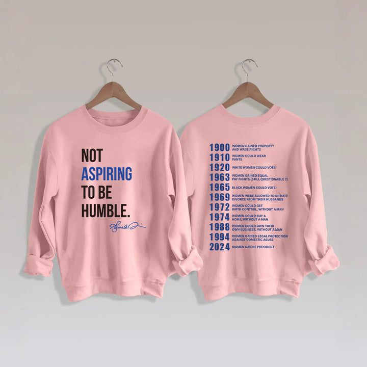 Kvinnors sweatshirt med inspirerande text och historiskt motiv Mirla-Eva Jonsson