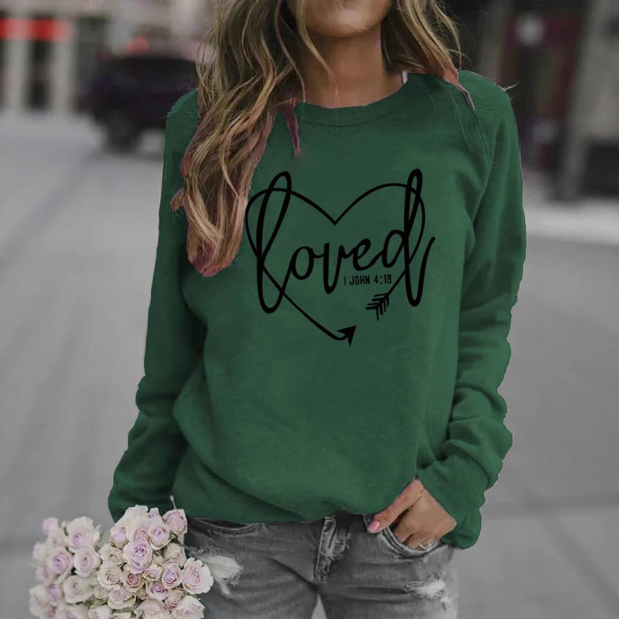 Kvinnors sweatshirt med inspirerande text och trendig design Mirla-Eva Jonsson