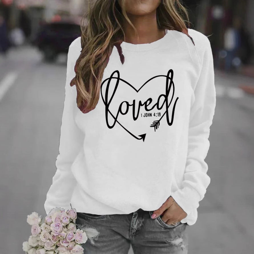 Kvinnors sweatshirt med inspirerande text och trendig design Mirla-Eva Jonsson